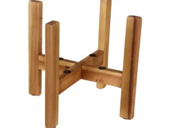 Universal Holz-Ständer 23,5 cm x 23,5 cm x 20 cm Braun< Töpfe