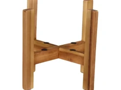 Universal Holz-Ständer 23,5 cm x 23,5 cm x 20 cm Braun< Töpfe