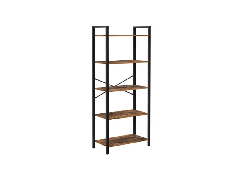 Vasagle Aufbewahrungsregal 5 Ebenen 30 cm x 66 cm x 153 cm Braun-Schwarz