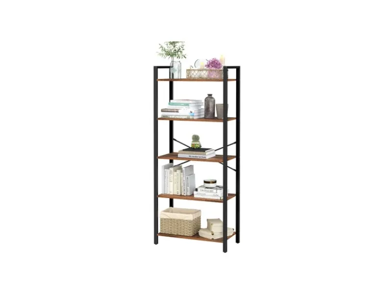 Vasagle Aufbewahrungsregal 5 Ebenen 30 cm x 66 cm x 153 cm Braun-Schwarz