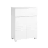 Clearance Vasagle Badezimmerschrank mit Schublade und Regal 30 cm x 60 cm x 80 cm Weiß