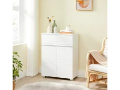 Clearance Vasagle Badezimmerschrank mit Schublade und Regal 30 cm x 60 cm x 80 cm Weiß