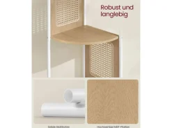 Outlet Vasagle Eckregal 5 Ebenen 31,9 cm x 31,9 cm x 156,4 cm Eichenbeige