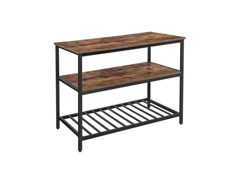 Küchenregale|Einbauküchen<Vasagle Küchenregal 3 Ablagen 60 cm x 120 cm x 90 cm Braun-Schwarz