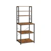 Best Vasagle Küchenregal 40 cm x 60 cm x 167 cm Braun-Schwarz
