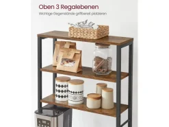Best Vasagle Küchenregal 40 cm x 60 cm x 167 cm Braun-Schwarz