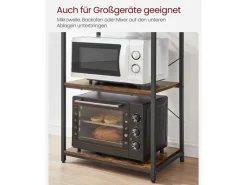 Best Vasagle Küchenregal 40 cm x 60 cm x 167 cm Braun-Schwarz