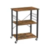 Vasagle Küchenregal mit Rollen 40 cm x 60 cm x 89 cm Braun-Schwarz< Servierwagen|Küchenregale