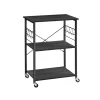 Vasagle Küchenregal mit Rollen 40 cm x 60 cm x 89 cm Schwarz< Küchenregale