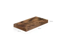 Vasagle Schweberegal 20 cm x 40 cm x 3,8 cm Braun< Küchenregale