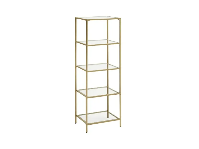 Küchenregale<Vasagle Standregal 5 Ablagen 30 cm x 40 cm x 124,5 cm Gold