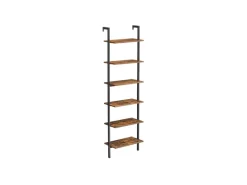 Küchenregale<Vasagle Standregal Industrie-Design 60 cm x 30 cm x 204,8 cm Braun-Schwarz