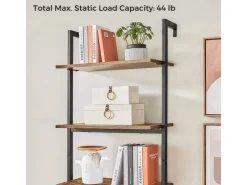 Küchenregale<Vasagle Standregal Industrie-Design 60 cm x 30 cm x 204,8 cm Braun-Schwarz
