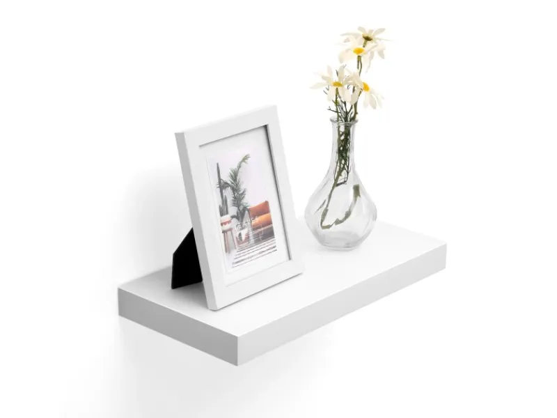 Vasagle Wandboard 40 cm x 20 cm x 3,8 cm Weiß< Küchenregale