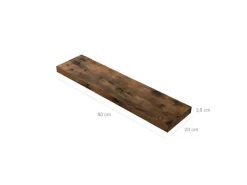 Küchenregale<Vasagle Wandboard 20 cm x 80 cm x 3,8 cm Braun