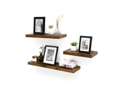 Küchenregale<Vasagle Wandboard 20 cm x 80 cm x 3,8 cm Braun