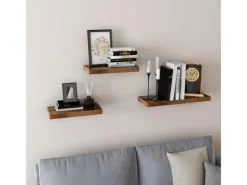 Küchenregale<Vasagle Wandboard 20 cm x 80 cm x 3,8 cm Braun