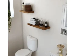 Küchenregale<Vasagle Wandboard 20 cm x 80 cm x 3,8 cm Braun