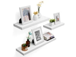 Küchenregale<Vasagle Wandboard 80 cm x 20 cm x 3,8 cm Weiß