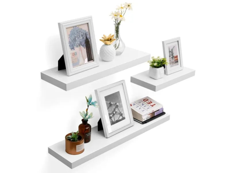 Küchenregale<Vasagle Wandboard 80 cm x 20 cm x 3,8 cm Weiß