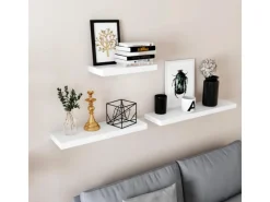 Küchenregale<Vasagle Wandboard 80 cm x 20 cm x 3,8 cm Weiß