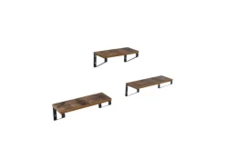 Küchenregale<Vasagle Wandregal 40 cm x 12 cm x 11 cm Braun-Schwarz