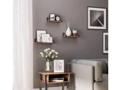 Küchenregale<Vasagle Wandregal 40 cm x 12 cm x 11 cm Braun-Schwarz