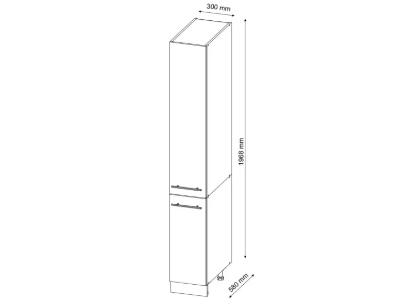 Vicco Apothekerschrank Fame-Line Medizinschrank für die Küche Hochglanz/ 30 cm< Küchenschränke
