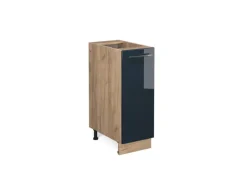 Sale Vicco Apothekerschrank Fame-Line Hochglanz/Goldkraft Eiche 30 cm ohne Arbeitsplatte Dunkelblau