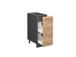 Vicco Apothekerschrank Fame-Line Goldkraft /Anthrazit 30 cm ohne Arbeitsplatte< Küchenschränke