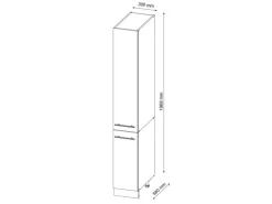 Best Vicco Apothekerschrank Fame-Line Medizinschrank für die Küche Goldkraft /Anthrazit 30 cm Eiche