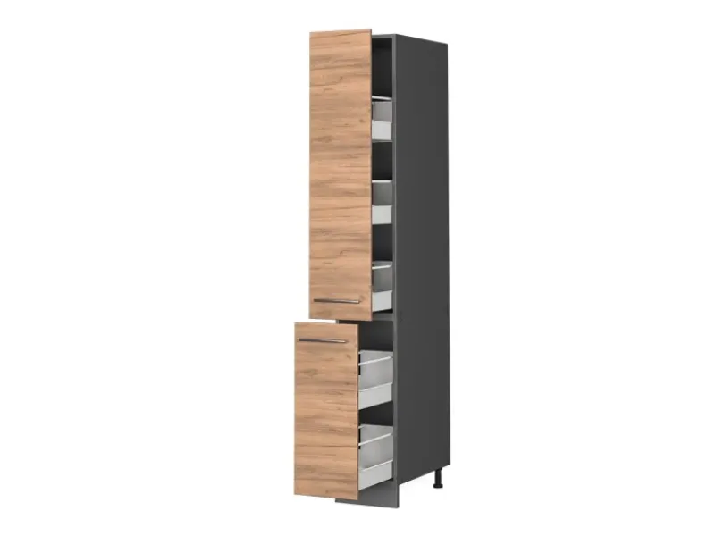 Best Vicco Apothekerschrank Fame-Line Medizinschrank für die Küche Goldkraft /Anthrazit 30 cm Eiche