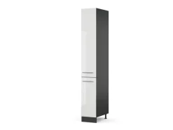 Best Vicco Apothekerschrank Fame-Line Medizinschrank für die Küche Hochglanz/Anthrazit 30 cm Weiß