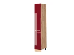 Vicco Apothekerschrank Fame-Line Bordeaux Hochglanz/Goldkraft Eiche 30 cm< Küchenschränke