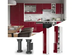 Küchenschränke<Vicco Apothekerschrank Fame-Line Medizinschrank für die Küche Bordeaux Hochglanz/Weiß 30 cm