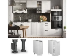 Discount Vicco Apothekerschrank Fame-Line Medizinschrank für die Küche 30 cm ohne Arbeitsplatte Weiß