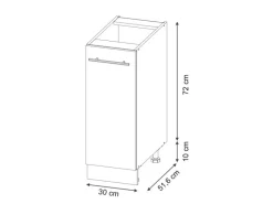 Discount Vicco Apothekerschrank Fame-Line Medizinschrank für die Küche 30 cm ohne Arbeitsplatte Weiß