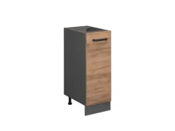 Küchenschränke<Vicco Apothekerschrank R-Line Goldkraft /Anthrazit 30 cm ohne Arbeitsplatte