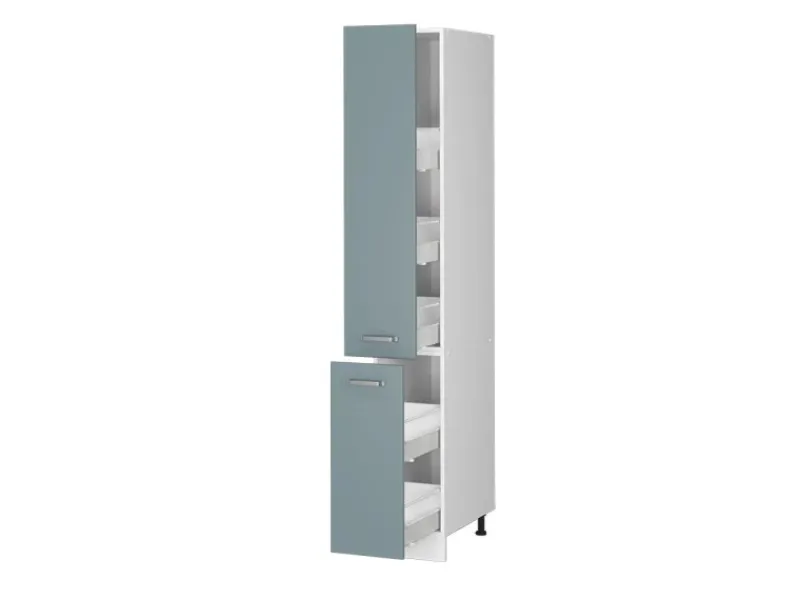 Vicco Apothekerschrank R-Line Medizinschrank für die Küche Blau-Grau/Weiß 30 cm< Küchenschränke