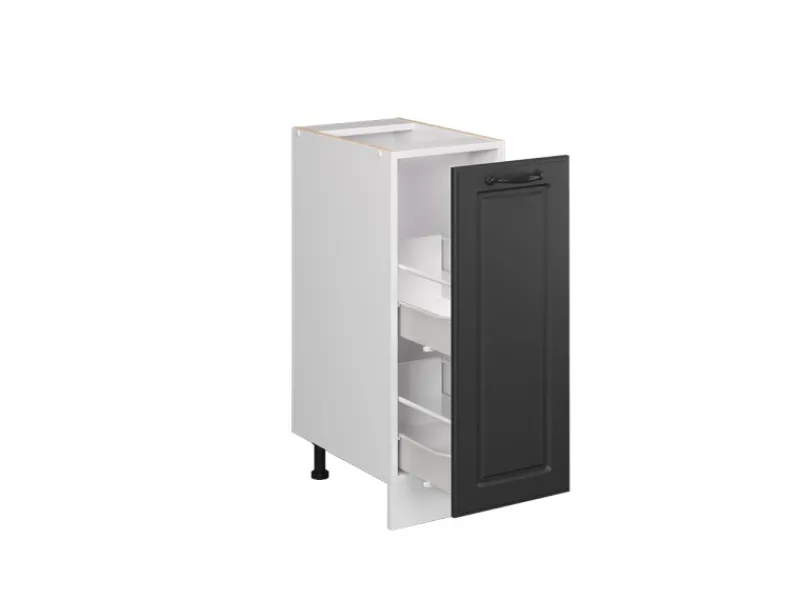 Clearance Vicco Apothekerschrank R-Line Anthrazit Landhaus/Weiß 30 cm ohne Arbeitsplatte Anthrazitgrau