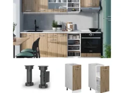 Küchenschränke<Vicco Apothekerschrank R-Line Medizinschrank für die Küche Artisan-Eiche/Weiß 30 cm AP Eiche