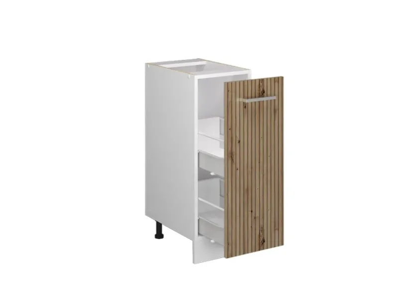 Küchenschränke<Vicco Apothekerschrank R-Line Medizinschrank für die Küche Artisan-Eiche/Weiß 30 cm AP Eiche