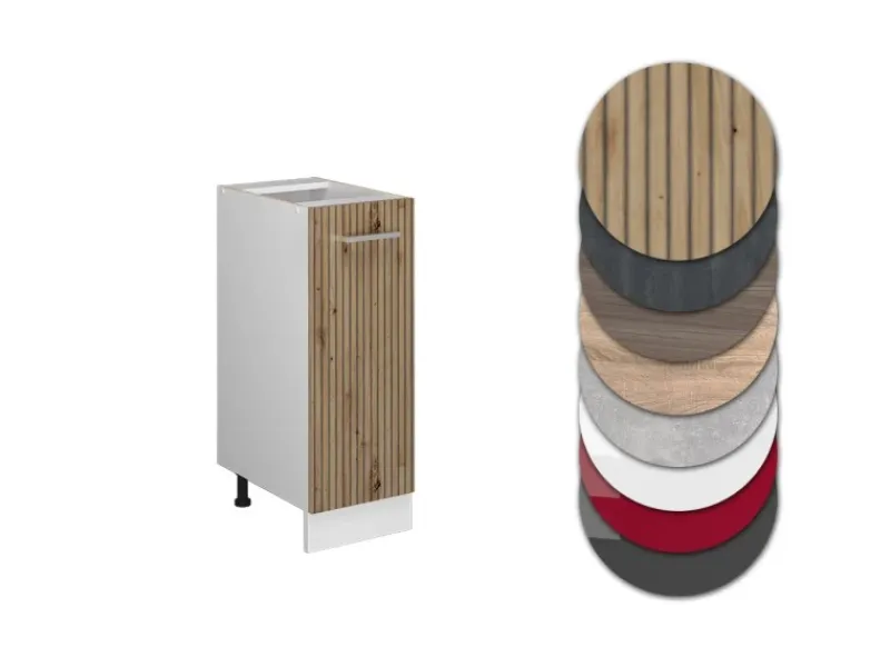 Küchenschränke<Vicco Apothekerschrank R-Line Medizinschrank für die Küche Artisan-Eiche/Weiß 30 cm AP Eiche
