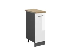 Hot Vicco Apothekerschrank R-Line Hochglanz/Anthrazit 30 cm AP Eiche Weiß