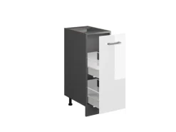 Hot Vicco Apothekerschrank R-Line Hochglanz/Anthrazit 30 cm AP Eiche Weiß
