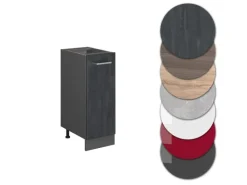 Sale Vicco Apothekerschrank R-Line Medizinschrank für die Küche Schwarz Beton 30 cm AP Anthrazit mit Anthrazit Korpus