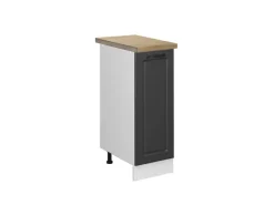 Küchenschränke<Vicco Apothekerschrank R-Line Anthrazit Landhaus/Weiß 30 cm AP Eiche