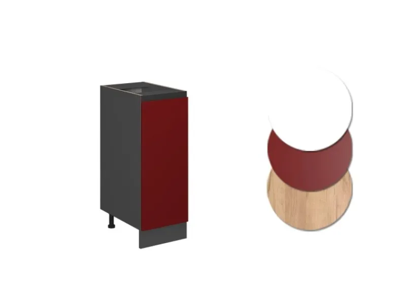 Vicco Apothekerschrank R-Line /Anthrazit 30 cm J-Shape ohne Arbeitsplatte< Küchenschränke