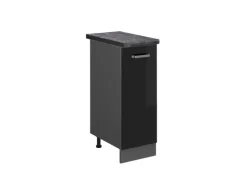 Küchenschränke<Vicco Apothekerschrank R-Line Schwarz Hochglanz/Anthrazit 30 cm AP Anthrazit