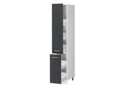 New Vicco Apothekerschrank R-Line Medizinschrank für die Küche Schwarz Beton/Weiß 30 cm Beton Anthrazit